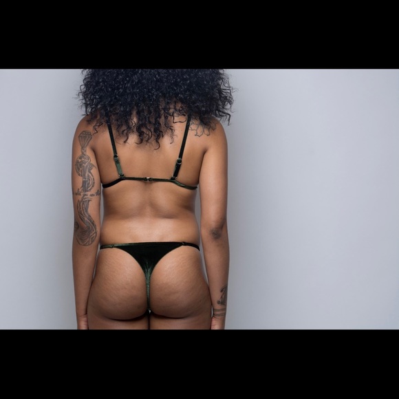 Green Velour Swim - Picture 4 of 6